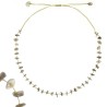 Collier labradorite fil or