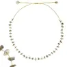Collier labradorite fil or