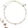 Collier quartz rose fil or vanessa simon