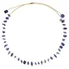 Collier lapis lazuli fil or