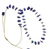 Collier en pierres naturelles Lapis-lazuli. Peut se porter en ras de cou ou sautoir selon votre envie  en bracelet 3 tours poign