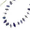 Collier en pierres naturelles Lapis-lazuli. Peut se porter en ras de cou ou sautoir selon votre envie  en bracelet 3 tours poign