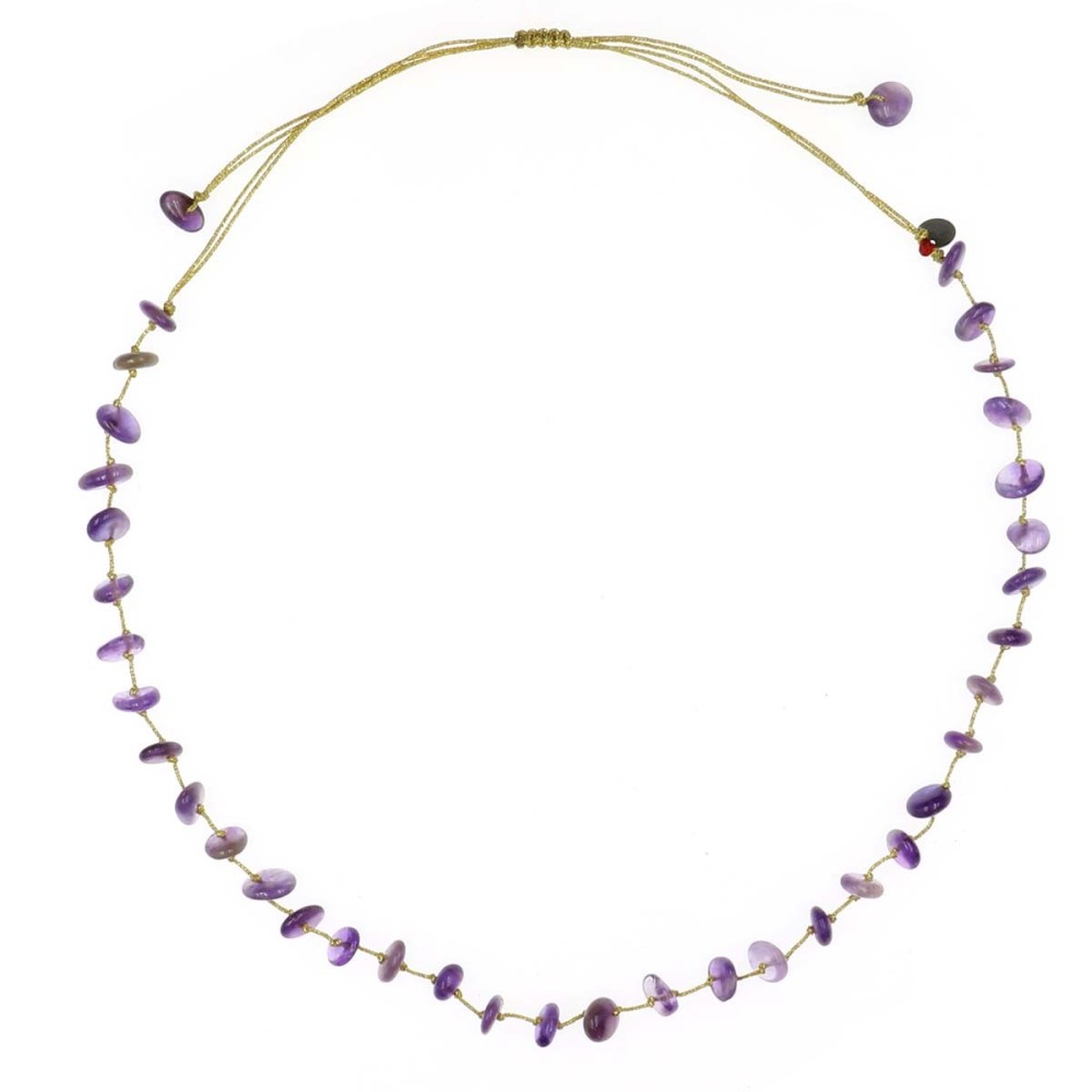 Collier améthyste fil or de vanessa simon
