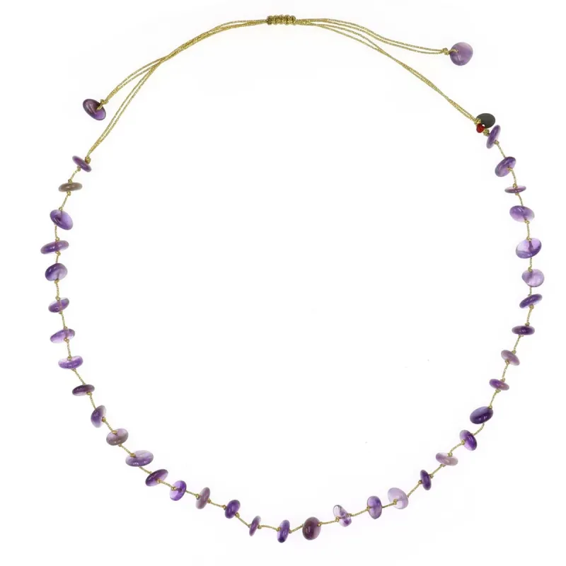 Collier améthyste fil or de vanessa simon