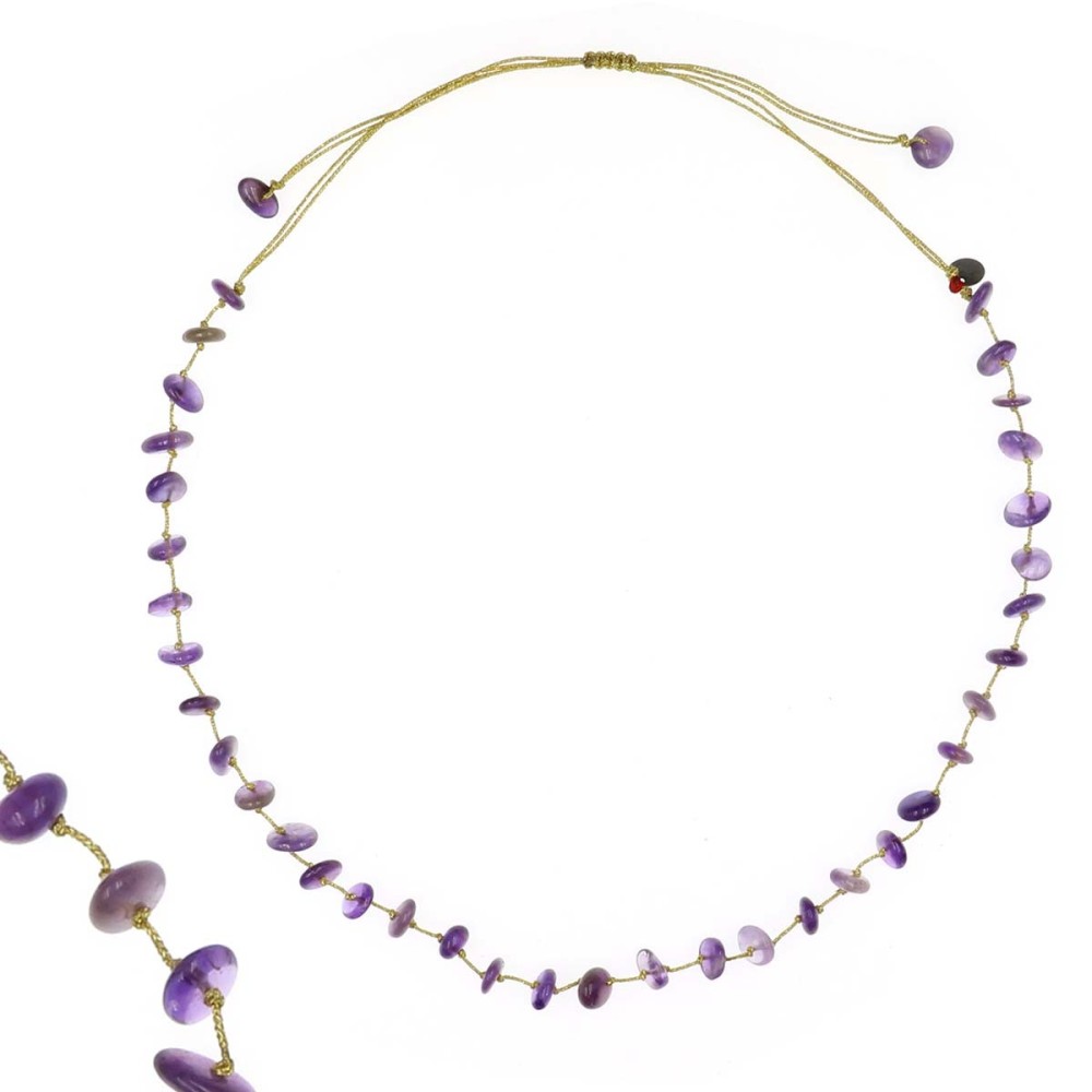 Collier améthyste fil or de vanessa simon