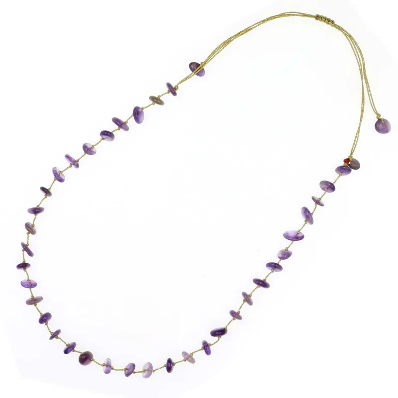 Collier améthyste fil or de vanessa simon