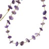Collier en pierres naturelles Améthyste. Peut se porter en ras de cou ou sautoir selon votre envie  en bracelet 3 tours poignet