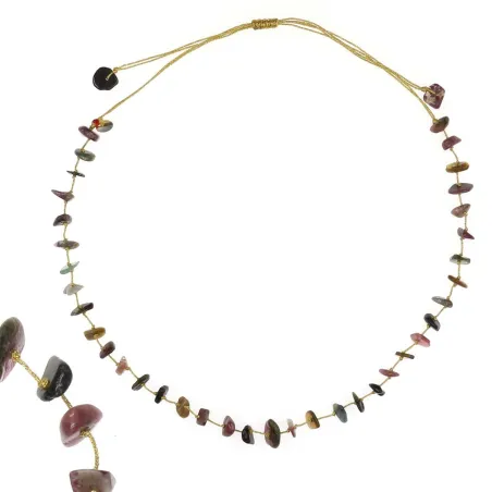 Collier tourmaline mix fil or vanessa simon