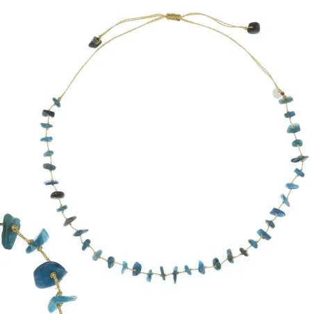 Collier Apatite fil d'or vanessa simon