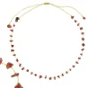 Collier en pierres naturelles jaspe .Peut se porter en ras de cou ou sautoir selon votre envie  en bracelet 3 tours poigne