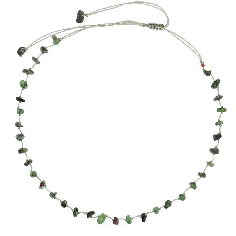 Collier 3 en. 1 lien pierres naturelles cou, poignet,cheville juste magique accumulé