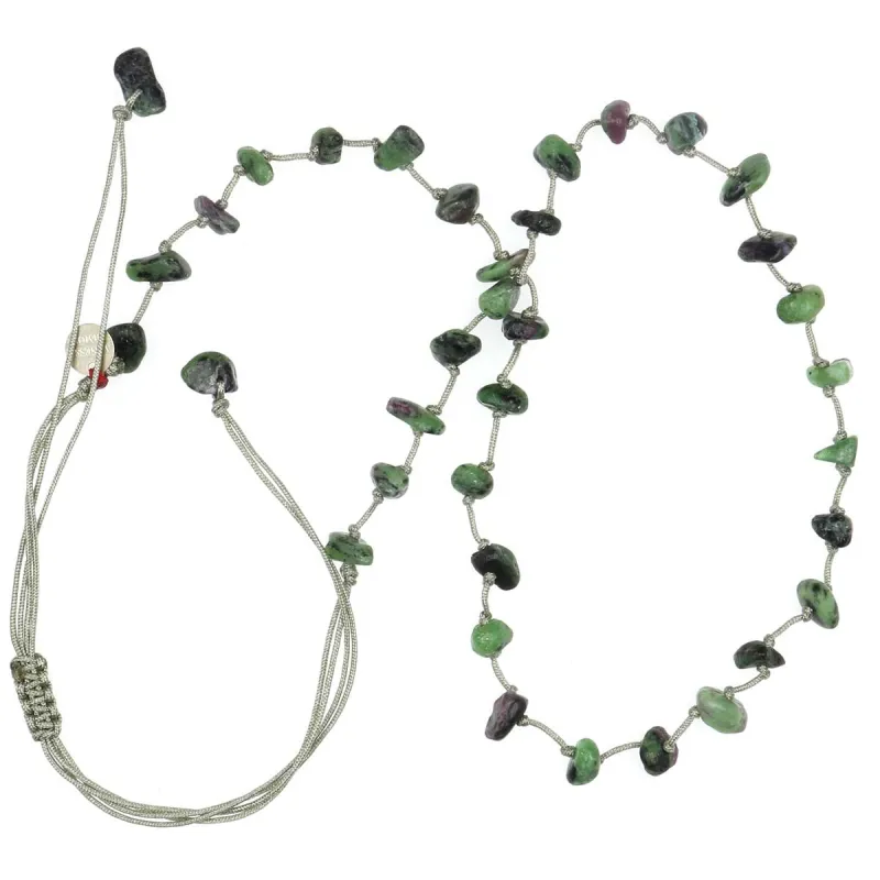 Collier 3 en. 1 lien pierres naturelles cou, poignet,cheville juste magique accumulé