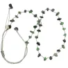 Collier 3 en. 1 lien pierres naturelles cou, poignet,cheville juste magique accumulé