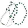 Collier en pierres naturelles Malachite. Peut se porter en ras de cou ou sautoir selon votre envie  en bracelet 3 tours poignet