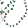 Collier en pierres naturelles Malachite. Peut se porter en ras de cou ou sautoir selon votre envie  en bracelet 3 tours poignet