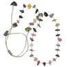 Collier en pierres naturelles Tourmaline. Peut se porter en ras de cou ou sautoir selon votre envie  en bracelet 3 tours poignet