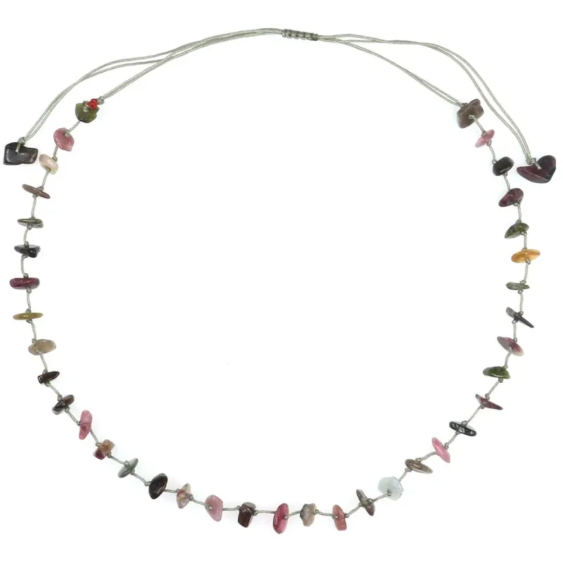 Collier  vanessa simon Tourmaline fil gris