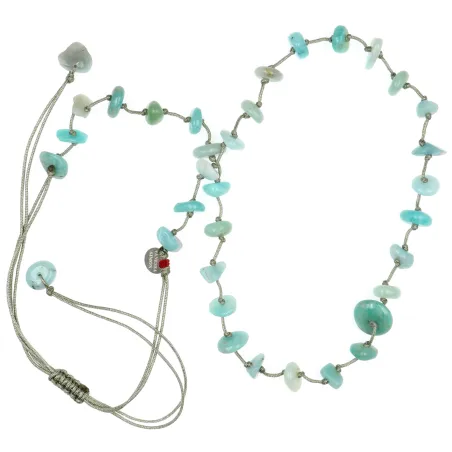 Collier Amazonite fil gris vanessa simon
