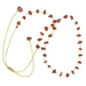 Collier en pierres naturelles jaspe .Peut se porter en ras de cou ou sautoir selon votre envie  en bracelet 3 tours poigne
