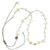 Collier en pierres naturelles Citrine. Peut se porter en ras de cou ou sautoir selon votre envie  en bracelet 3 tours poignet et