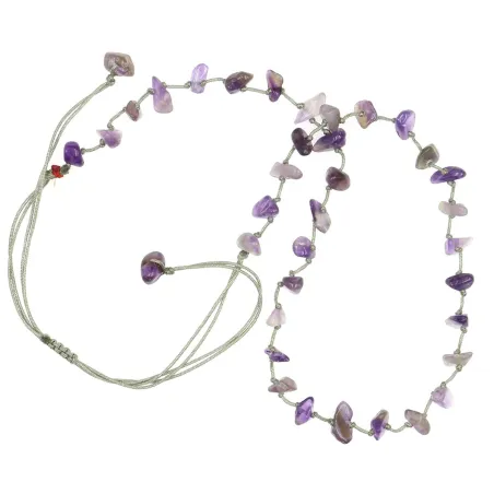 Collier Améthyste fil gris vanessa simon