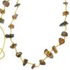 Collier Oeil de Tigre  sur fil moutarde vanessa simon
