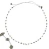 Collier  Pyrite fil gris vanessa simon