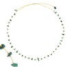 Collier vanessa simon malachite fil or