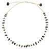 Collier en pierres naturelles Tourmaline noire . Peut se porter en ras de cou ou sautoir selon votre envie  en bracelet 3 tours