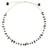 Collier en pierres naturelles Tourmaline noire . Peut se porter en ras de cou ou sautoir selon votre envie  en bracelet 3 tours