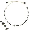 Collier vanessa simon tourmaline noire fil or