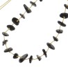 Collier en pierres naturelles Tourmaline noire . Peut se porter en ras de cou ou sautoir selon votre envie  en bracelet 3 tours