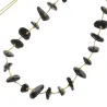 Collier en pierres naturelles Tourmaline noire . Peut se porter en ras de cou ou sautoir selon votre envie  en bracelet 3 tours