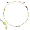 Collier fil or quartz rose/citrine/améthyste de vanessa simon