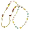 Collier fil or quartz rose, citrine, améthyste de vanessa simon