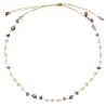 Collier Fil OR Quartz rose,Citrine, Améthyste vanessa simon