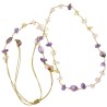 Collier Fil OR Quartz rose,Citrine, Améthyste vanessa simon