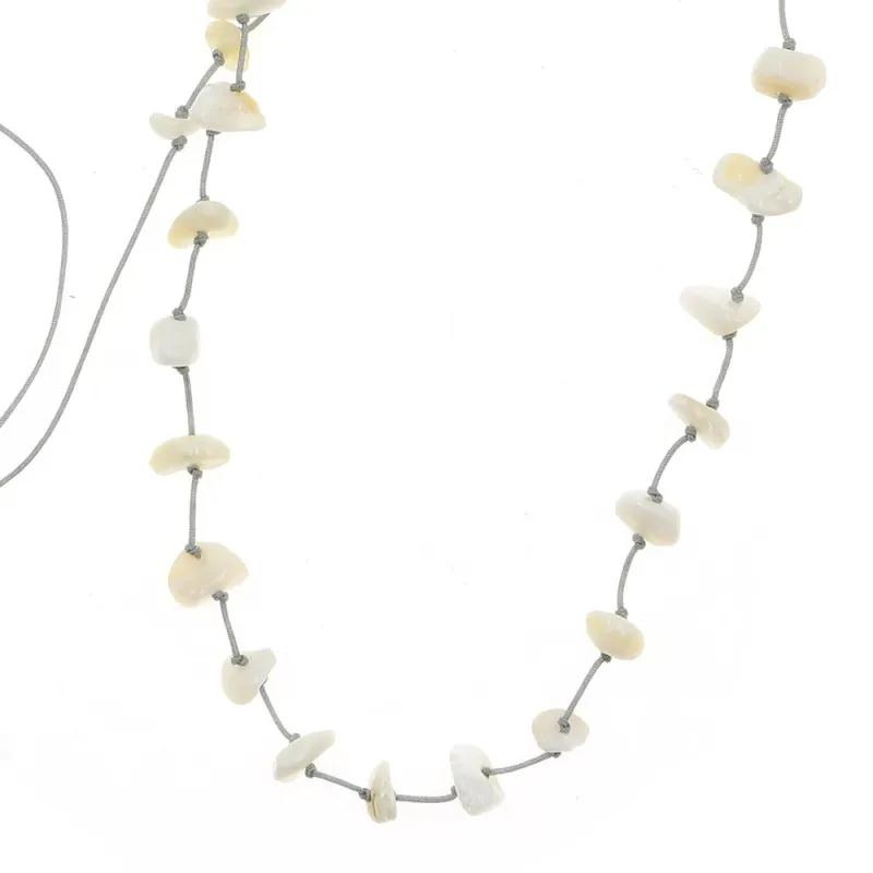 Collier vanessa simon Coquillage fil gris