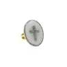 Bague GM Croix/ blanc