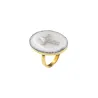 Bague GM Croix/ blanc