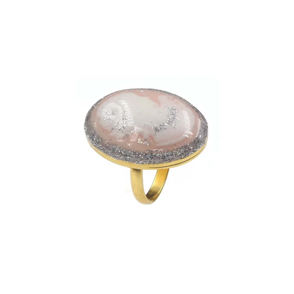 Bague Camée GM rose poudrée