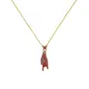 Collier Mano cortuno émaillé corail