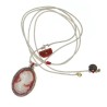 Collier fil or médaillonMM corail orné d'un camé vanessa simon