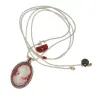 Collier fil or médaillonMM corail orné d'un camé vanessa simon