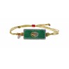 Bracelet plaque turquoise incrusté de la madone