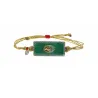 Bracelet plaque turquoise incrusté de la madone