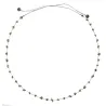 Collier  Pyrite fil gris vanessa simon