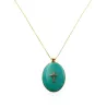 Collier fil or Croix fond Turquoise GM  vanessa simon