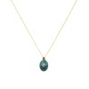 Collier fil or madone fond turquoise PM vanessa simon