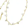 Collier en pierres naturelles Nacre baroque. Peut se porter en ras de cou ou sautoir selon votre envie  en bracelet 3 tours poig